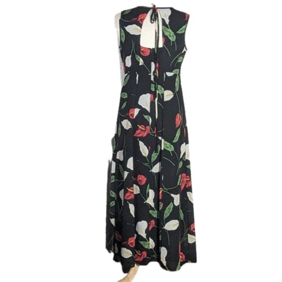 Sag harbor black and floral maxi dress size 10 tall - Picture 3 of 5